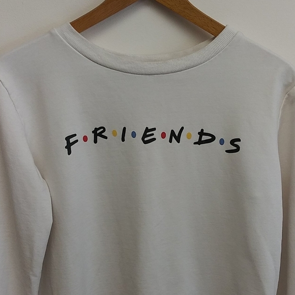 White "Friends" Crewneck Sweatshirt - Picture 2 of 10